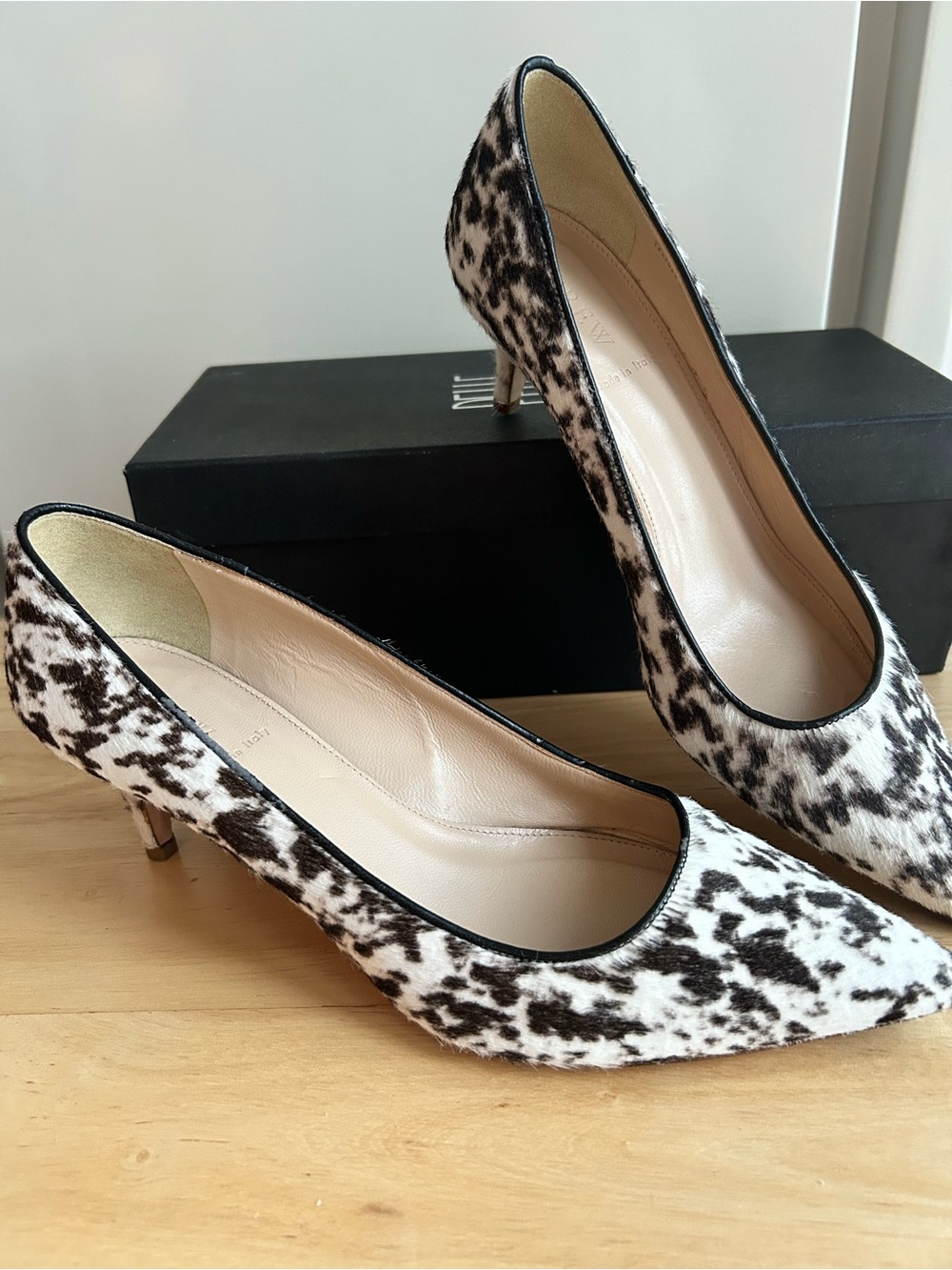 J. Crew Collection Dulci Calf Hair Kitten Heels Size 8, Made in Italy